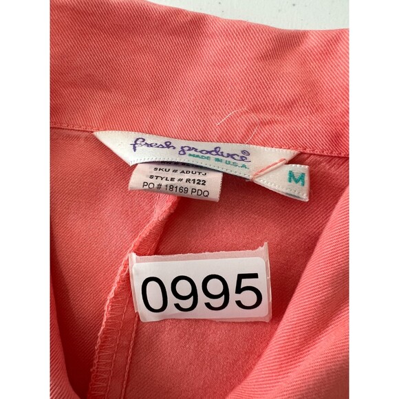 Fresh Produce Coral Belted Tencel Button Up Jacket Pockets Tie Waist Women's M - Picture 10 of 10